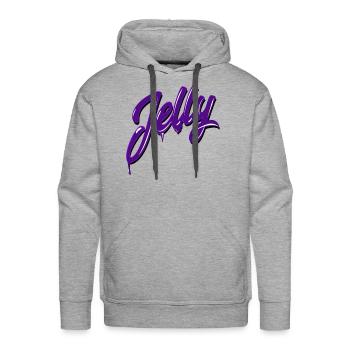 Solehouette Jelly - Men's Premium Hoodie - heather grey - Front - Liam (192cm)