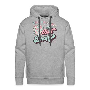 Wake Me Up When The Ball Drops - Men's Premium Hoodie - heather grey - Front - Liam (192cm)