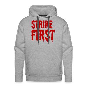 Halloween Strike First - Men's Premium Hoodie - heather grey - Front - Liam (192cm)