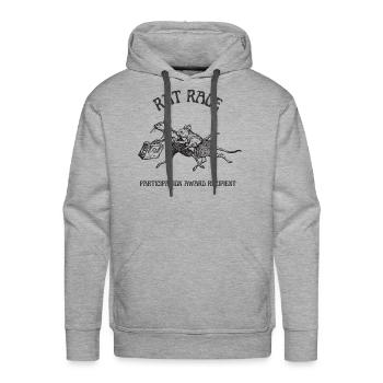 Rat Race - Participation Award Recipient - Men's Premium Hoodie - heather grey - Front - Liam (192cm)