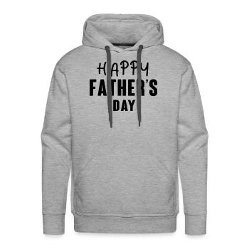 Bold Father's Day Greeting Tee - Men's Premium Hoodie - heather grey - Front - Liam (192cm)