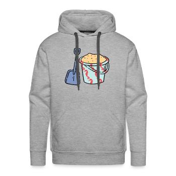 Sand Bucket and Shovel - Men's Premium Hoodie - heather grey - Front - Liam (192cm)