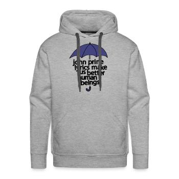 John Prine - Men's Premium Hoodie - heather grey - Front - Liam (192cm)