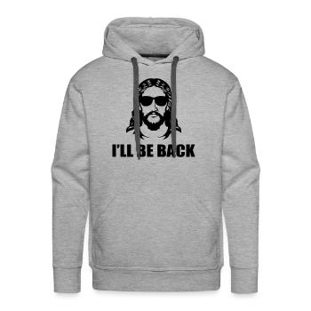 Jesus will be back - Men's Premium Hoodie - heather grey - Front - Liam (192cm)