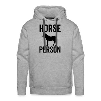 Horse Person - Men's Premium Hoodie - heather grey - Front - Liam (192cm)