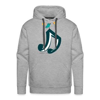 Music - Men's Premium Hoodie - heather grey - Front - Liam (192cm)