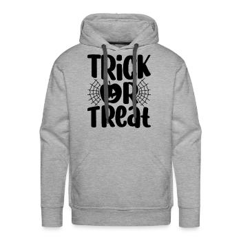 Trick Or Treat - Men's Premium Hoodie - heather grey - Front - Liam (192cm)