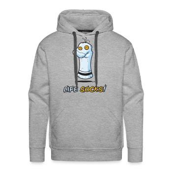 Life Socks, Cute for Baby - Men's Premium Hoodie - heather grey - Front - Liam (192cm)