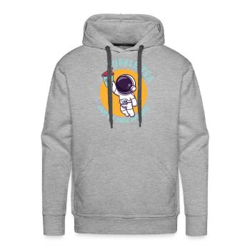 Bubble Tea Junkie, Bubble Tea Lover - Men's Premium Hoodie - heather grey - Front - Liam (192cm)