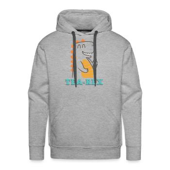 Bubble Tea Junkie, Bubble Tea Lover - Men's Premium Hoodie - heather grey - Front - Liam (192cm)