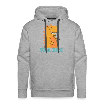 Bubble Tea Junkie, Bubble Tea Lover - Men's Premium Hoodie - heather grey - Front - Liam (192cm)