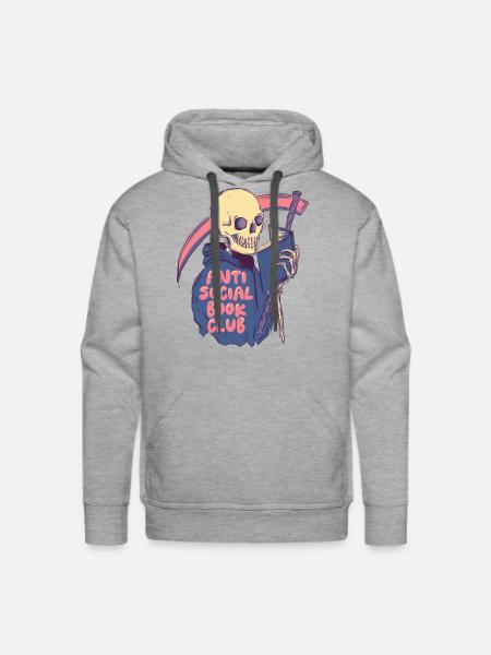 Anti Social - Men's Premium Hoodie - heather grey