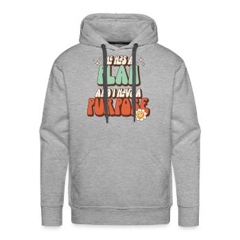 He Has a Plan and I Have a Purpose - Men's Premium Hoodie - heather grey - Front - Liam (192cm)