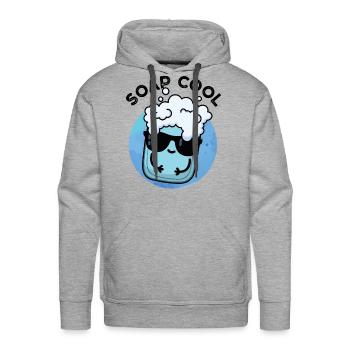 Soap Cool Cute Soap - Men's Premium Hoodie - heather grey - Front - Liam (192cm)