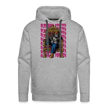 Hip Hop - Men's Premium Hoodie - heather grey - Front - Liam (192cm)