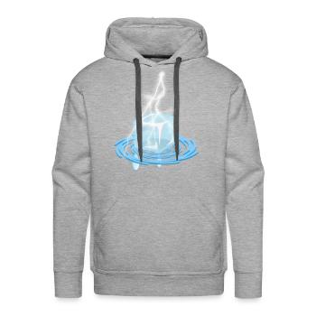 Lightning Strikes - Men's Premium Hoodie - heather grey - Front - Liam (192cm)