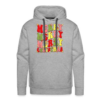Merry Merry Christmas. - Men's Premium Hoodie - heather grey - Front - Liam (192cm)
