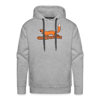 Oh For Fox Sake T-Shirt Funny Pun Sarcastic Animal - Men's Premium Hoodie - heather grey - Front - Liam (192cm)