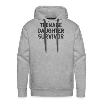 Teenage Daughter Survivor - Men's Premium Hoodie - heather grey - Front - Liam (192cm)