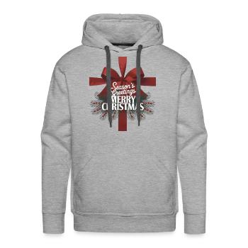 season's greetings - Men's Premium Hoodie - heather grey - Front - Liam (192cm)