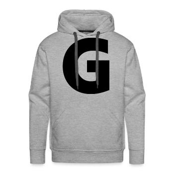 G - Men's Premium Hoodie - heather grey - Front - Liam (192cm)