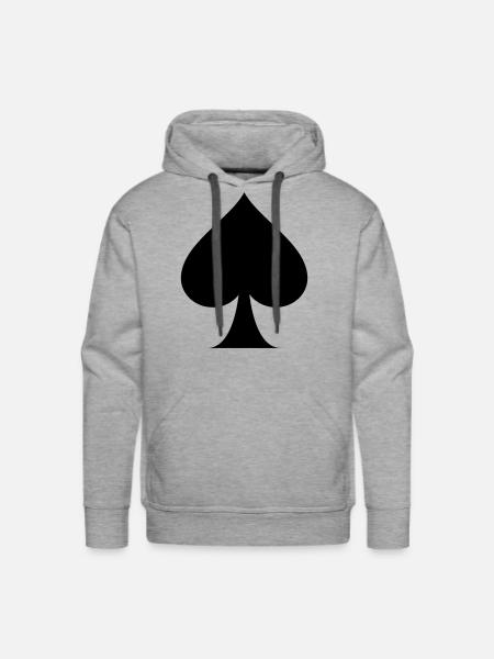 Spade - Men's Premium Hoodie - heather grey