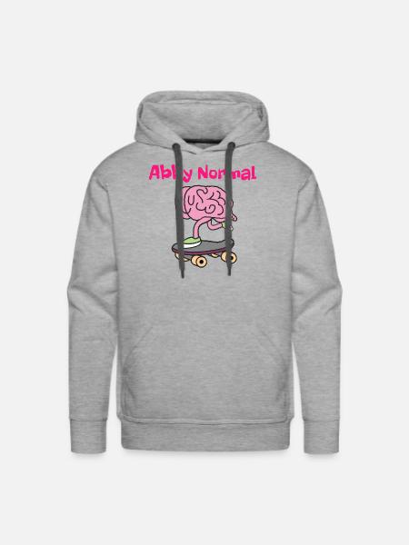 Abby Normal Brainskating - Men's Premium Hoodie - heather grey
