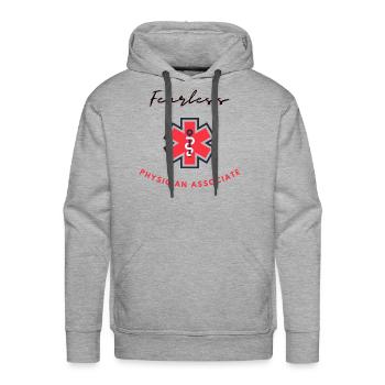Fearless Physician Associate - Men's Premium Hoodie - heather grey - Front - Liam (192cm)