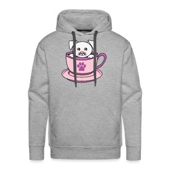 All I Need Is Coffee And Dogs - Men's Premium Hoodie - heather grey - Front - Liam (192cm)