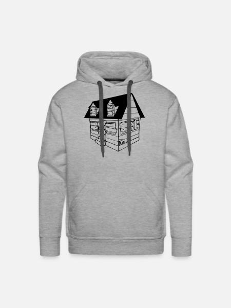 trap house - Men's Premium Hoodie - heather grey