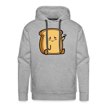 baked bread - Men's Premium Hoodie - heather grey - Front - Liam (192cm)