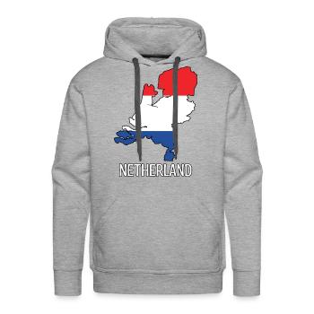 Netherland - Men's Premium Hoodie - heather grey - Front - Liam (192cm)
