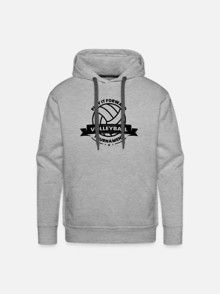 Play It Forward Volleyball Tournament - Men's Premium Hoodie - heather grey