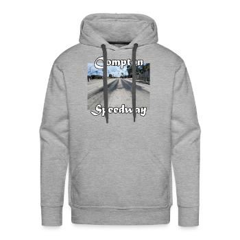 Compton Speedway - Men's Premium Hoodie - heather grey - Front - Liam (192cm)
