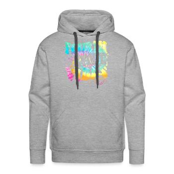 4th Grade Vibes Groovy Smile Face Tie Dye Back to - Men's Premium Hoodie - heather grey - Front - Liam (192cm)