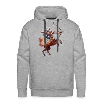 Greek Mythology Centaur - Men's Premium Hoodie - heather grey - Front - Liam (192cm)