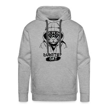 Dubstep Cat - Men's Premium Hoodie - heather grey - Front - Liam (192cm)