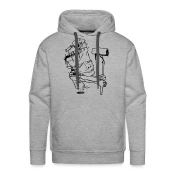 painter - Men's Premium Hoodie - heather grey - Front - Liam (192cm)