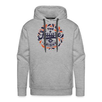 The Future Is Bright - Men's Premium Hoodie - heather grey - Front - Liam (192cm)