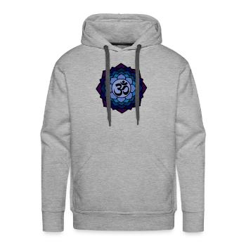 Lotus-om - Men's Premium Hoodie - heather grey - Front - Liam (192cm)