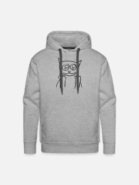 Anime cat animal - Men's Premium Hoodie - heather grey