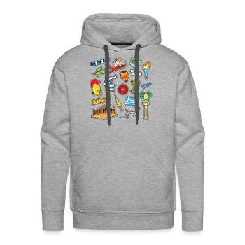 Greece Souvenirs - Men's Premium Hoodie - heather grey - Front - Liam (192cm)