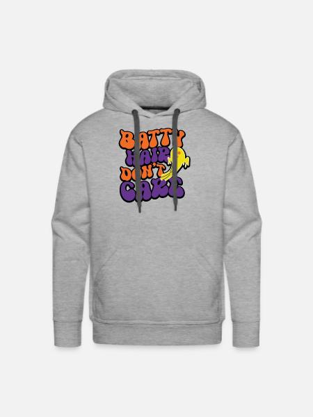 Batty Hair Don't Care - Men's Premium Hoodie - heather grey