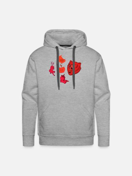 LOVELY - Men's Premium Hoodie - heather grey