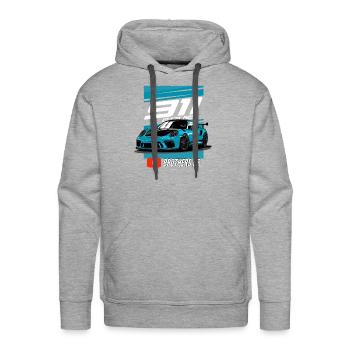 Carro 911 - Men's Premium Hoodie - heather grey - Front - Liam (192cm)