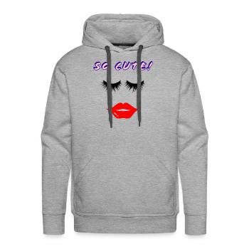 So Cute! - Men's Premium Hoodie - heather grey - Front - Liam (192cm)