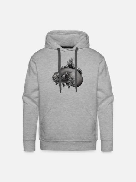 prehistoric axolotl - Men's Premium Hoodie - heather grey
