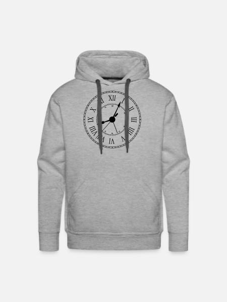 antique clock - Men's Premium Hoodie - heather grey