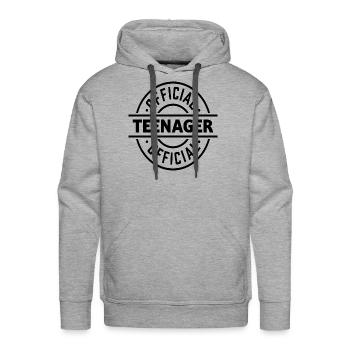 Official Teenager - Men's Premium Hoodie - heather grey - Front - Liam (192cm)