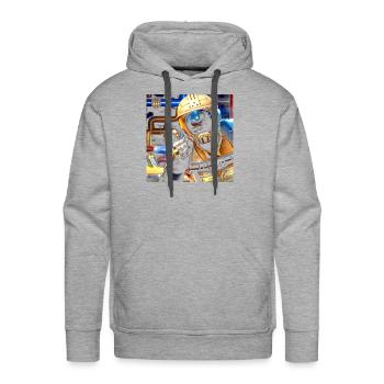 Satisfactory Indie Game - Men's Premium Hoodie - heather grey - Front - Liam (192cm)